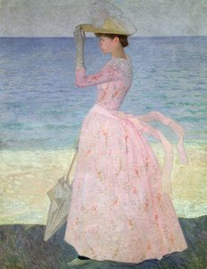 A mulher com um guarda-sol de 1890